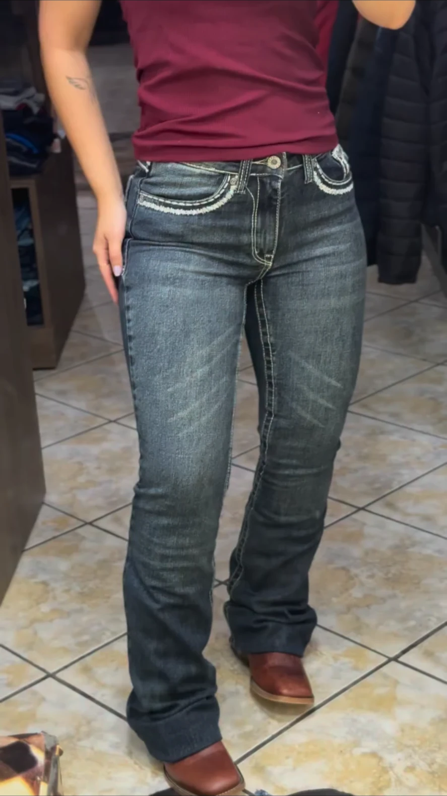 Calça Ariat Bootcut Dark Stitch